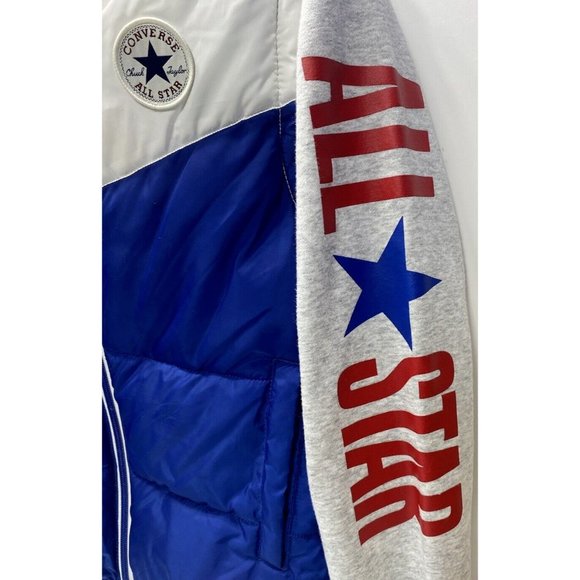 Converse Jacket All Star Boys Medium Vest has stain on sleeve - As Is Condition. - Picture 3 of 13
